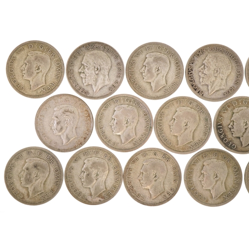 1103 - Twenty pre 1947 half crowns, condition up to extremely fine, 279g.