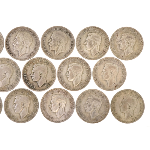 1103 - Twenty pre 1947 half crowns, condition up to extremely fine, 279g.