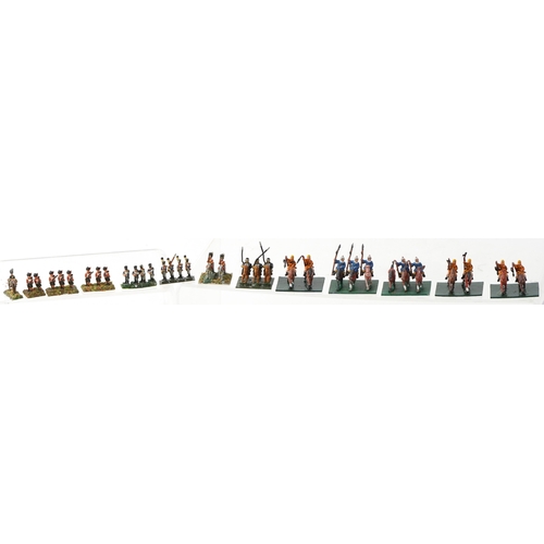 An extensive collection of miniature hand painted lead model soldiers ...