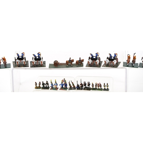 An extensive collection of miniature hand painted lead model soldiers ...