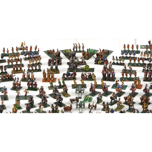 An extensive collection of miniature hand painted lead model soldiers ...