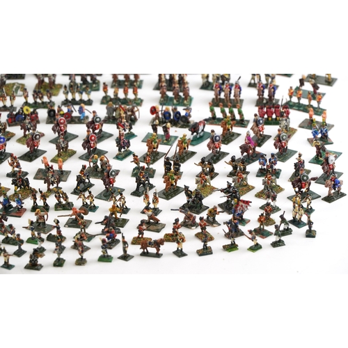 An extensive collection of miniature hand painted lead model soldiers ...