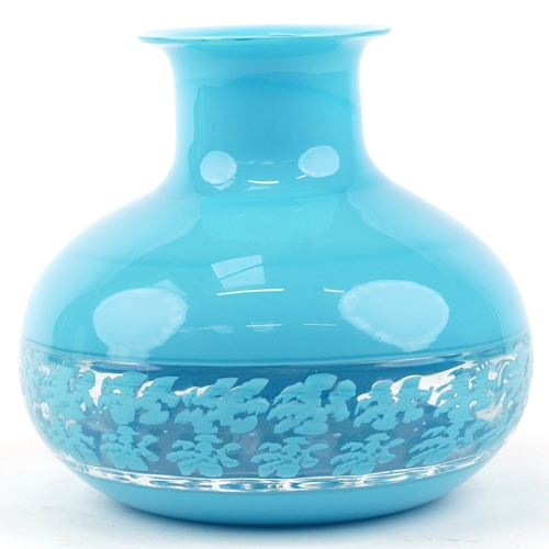 Luciano Gaspari for Salviati, a 20th century Italian glass vase internally decorated with murrine, e... 