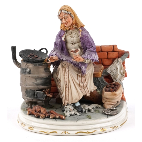 605 - A Capodimonte porcelain figure of Mariani, numbered 181, 20cm high.