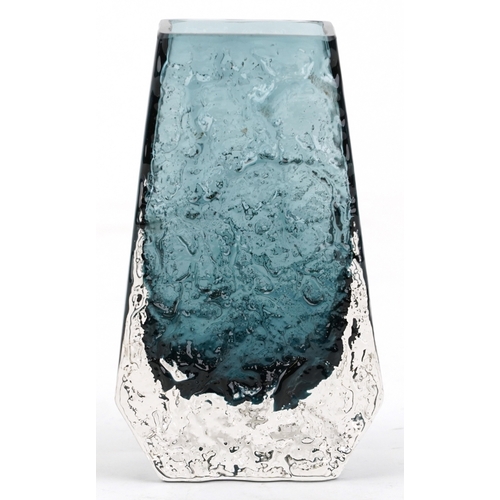 171 - A Whitefriars bark design coffin vase, 13cm high.