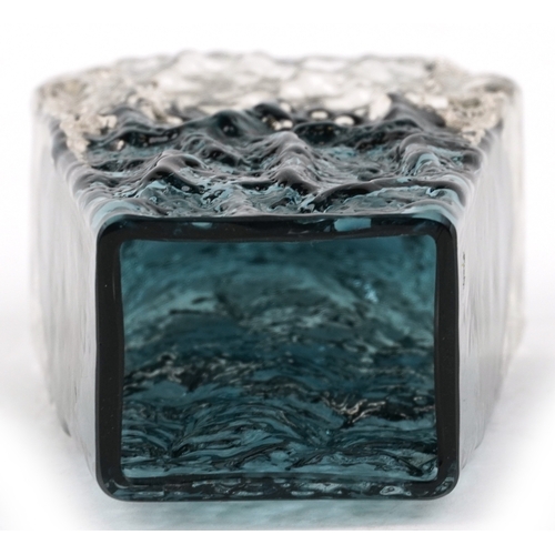 171 - A Whitefriars bark design coffin vase, 13cm high.