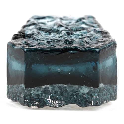 171 - A Whitefriars bark design coffin vase, 13cm high.