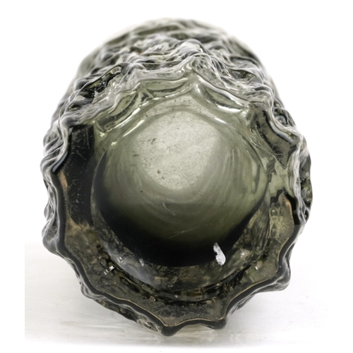 170 - A Whitefriars bark design cylindrical vase, 19cm high.