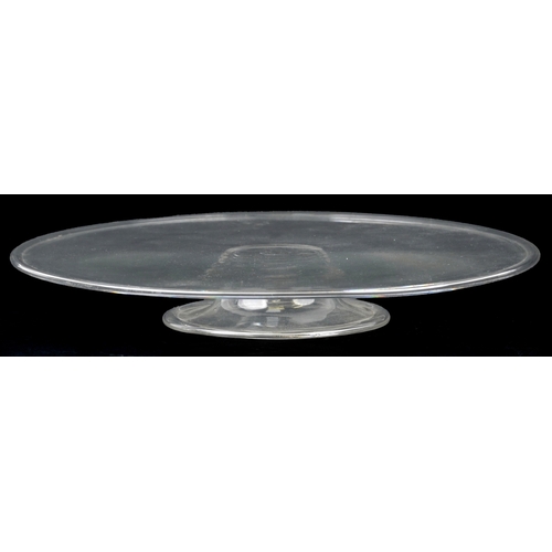 50 - An 18th century glass tazza, 28cm in diameter.