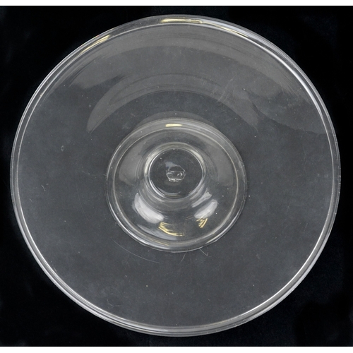 50 - An 18th century glass tazza, 28cm in diameter.