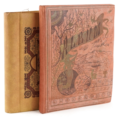 1287 - A collection of Edwardian greetings cards housed in a leather bound album together with an early 20t... 