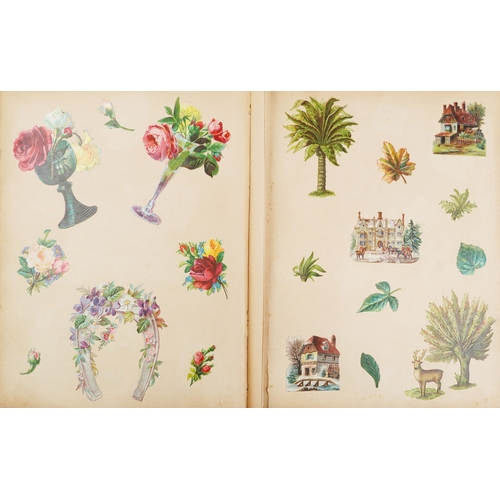 1287 - A collection of Edwardian greetings cards housed in a leather bound album together with an early 20t... 