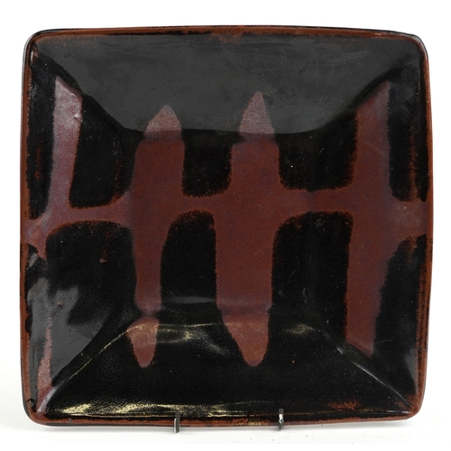 450 - Ray Finch for Winchcombe, a 20th century studio pottery rectangular dish, impressed marks to the bas... 