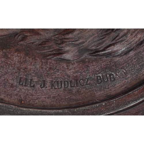 528 - Joseph Kudlicz, a pair of late 19th/early 20th century cast iron plaques of The Founders of Soilol, ... 