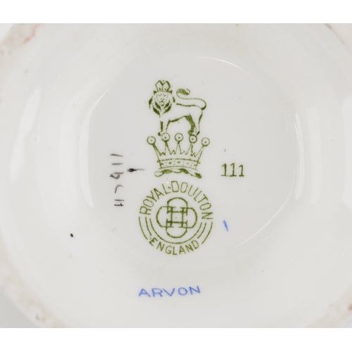 337 - A Royal Doulton coffee service in the Arvon pattern including six cups and saucers, a coffee pot and... 