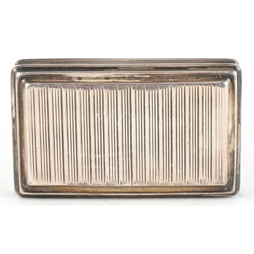  A George III silver snuff box, inscribed Presented to M F W Bernett As A Mark Of The Highest Esteem ... 