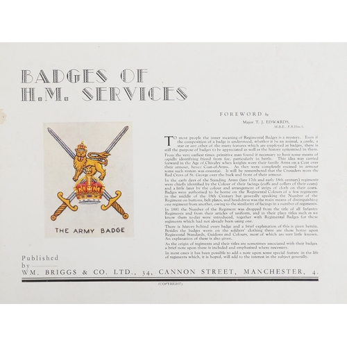 2770 - Militaria including a Royal Navy sweetheart pouch, first aid tin and Badges of HM Services book.