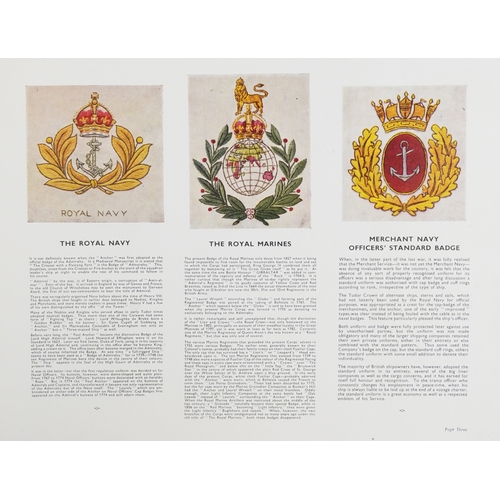 2770 - Militaria including a Royal Navy sweetheart pouch, first aid tin and Badges of HM Services book.