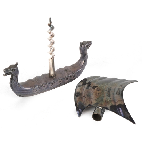 1476 - Antique and later sundry items including a whist marker, white metal open salts, corkscrew in the fo... 