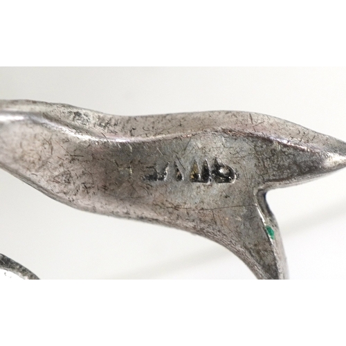 1476 - Antique and later sundry items including a whist marker, white metal open salts, corkscrew in the fo... 