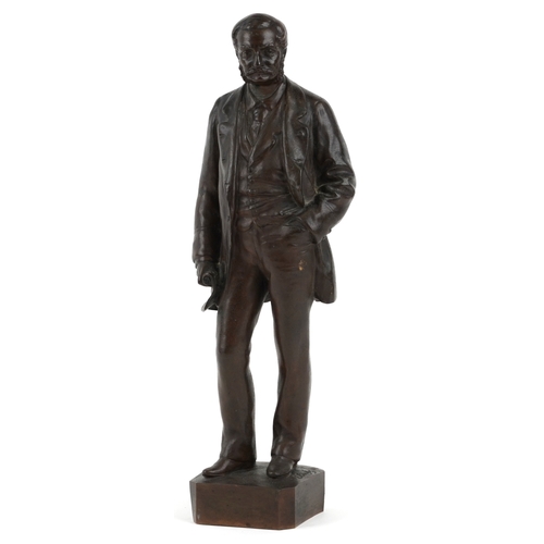  After Émile-Louis Truffot, a bronze study of Jules Marmottan, 45cm high.