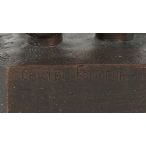  After Émile-Louis Truffot, a bronze study of Jules Marmottan, 45cm high.