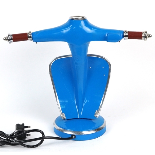 1526 - A novelty Vespa scooter design table lamp, 34cm high.
