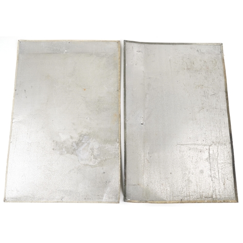 1344 - Two vintage advertising tin signs for Woman & Home and Woman's Companion, the largest 75.5cm high.