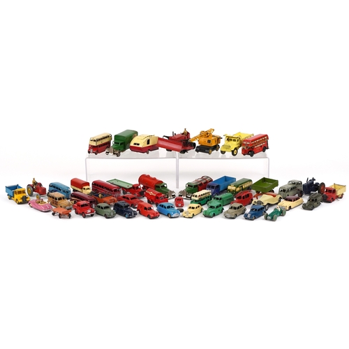 728 - A collection of diecast Dinky Toys and Tri-ang vehicles including Austin Atlantic, Hudson Sedan and ... 