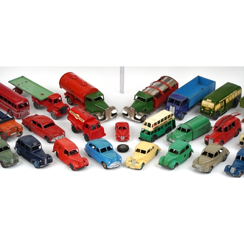 728 - A collection of diecast Dinky Toys and Tri-ang vehicles including Austin Atlantic, Hudson Sedan and ... 
