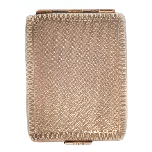 3614 - An Art Deco engine turned silver matchbook case, possibly Birmingham 1930, 6cm in length, 23.9g.