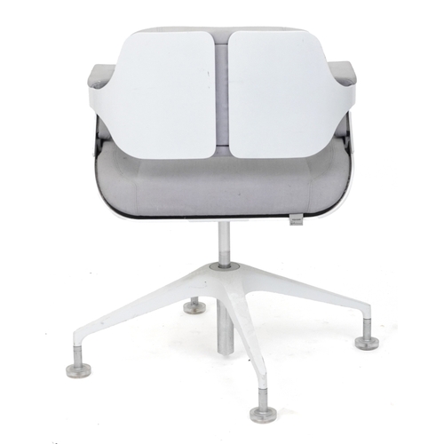  A contemporary Interstuhl 162S revolving office chair, the seat and back upholstered in grey fabric,... 