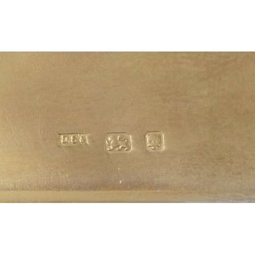 38 - David Sutton & Sons, an Art Deco style engine turned silver compact, London circa 1946-1951, 7.5cm x... 