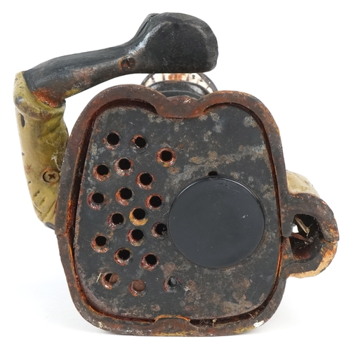 1890 - A vintage novelty cast iron money bank - Dinah, 16cm high