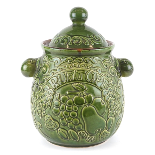 580 - A Bay Keramik West German pottery 'Rumtopf' jar and cover, 164 55, 55cm high.
