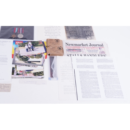  British military World War II ephemera relating to Private Percy Perkins and Private Frank Perkins i... 