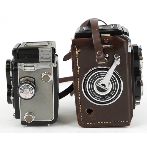 1058 - Two vintage Yashica cameras comprising Yashica-Mat and Yashica-44.
