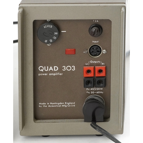  Quad HiFi equipment comprising Quad 303 power amplifier, Quad FM3 tuner and Quad 33 control unit.