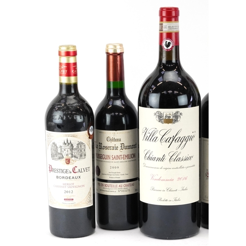 10 - Six bottles of vintage wine including 1.5 litre Vendemmia 2016 Villa Cafaggio Chianti Classico, 2009... 