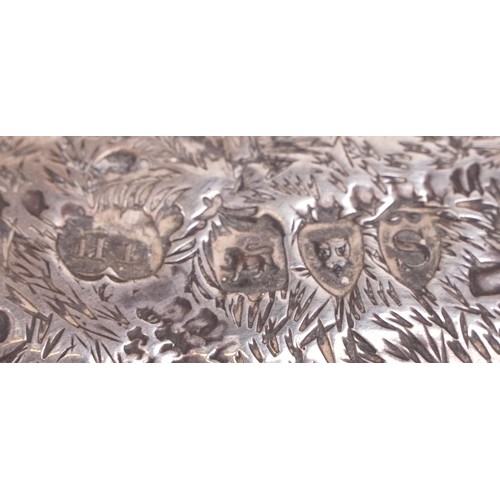 30 - A good Victorian silver figural trophy in the form of a male golfer in mid swing, raised on an eboni... 