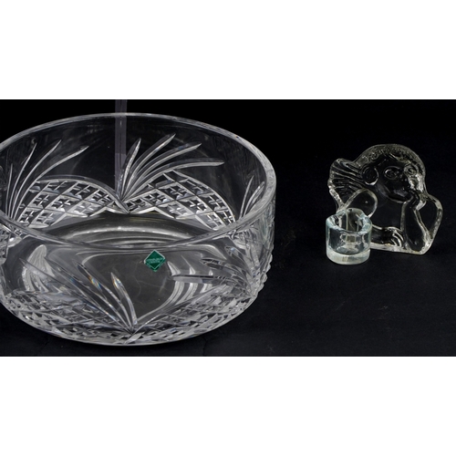 1725 - A Thomas Webb crystal bowl together with an Edinburgh crystal bowl and other glassware items, the la... 