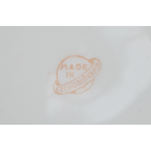 336 - Art Deco porcelain, glassware and metalware including a Czechoslovakian part tea service, Shelley, F... 