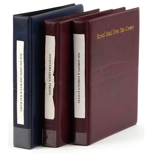 1278 - A collection of military aviation interest first day covers arranged in three albums.