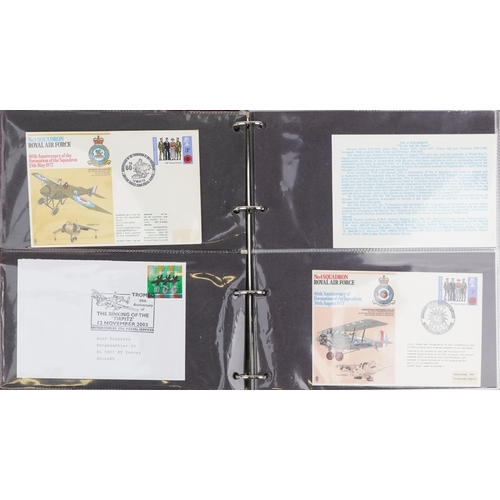 1278 - A collection of military aviation interest first day covers arranged in three albums.