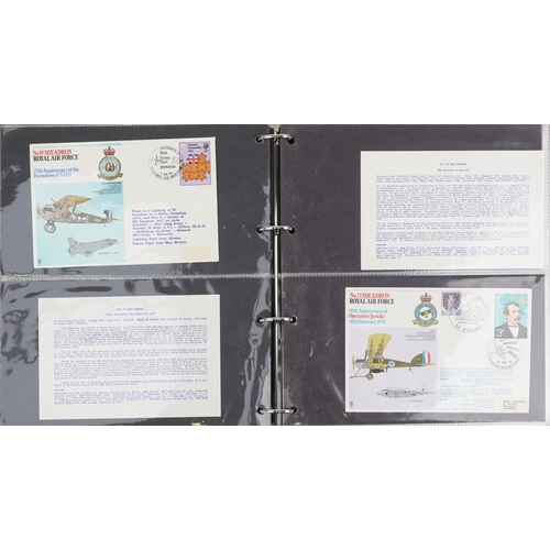 1278 - A collection of military aviation interest first day covers arranged in three albums.