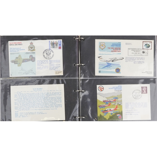 1278 - A collection of military aviation interest first day covers arranged in three albums.