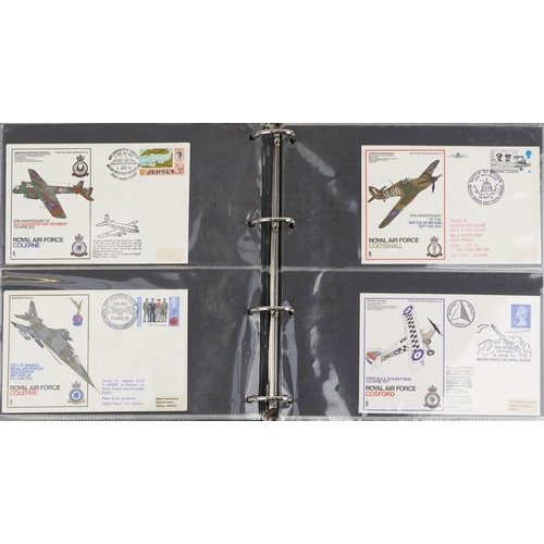 1278 - A collection of military aviation interest first day covers arranged in three albums.