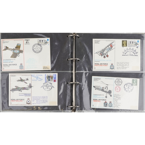 1278 - A collection of military aviation interest first day covers arranged in three albums.