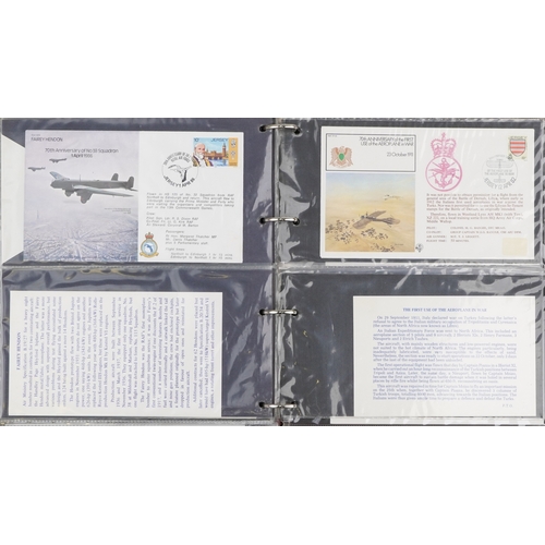 1278 - A collection of military aviation interest first day covers arranged in three albums.