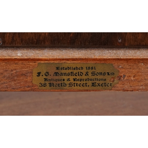 2118 - A late Victorian mahogany dressing chest of two short and two long drawers, on a plinth base, 82cm H... 